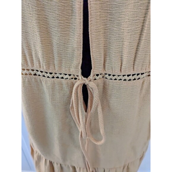 Zara Basic Dress Womens M Yellow Peasant Flowy Boho Boxy Fit Mini Cottagecore - Picture 8 of 16